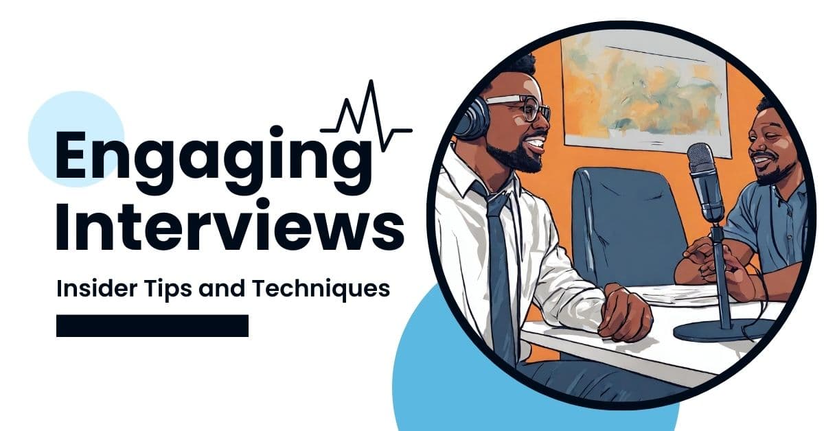 The image depicts two individuals engaged in a friendly and animated discussion during a podcast interview. They are seated at a table with microphones and headphones, suggesting a professional recording setting. The warm, inviting colors and their smiling expressions convey a sense of enjoyment and engagement with the conversation.